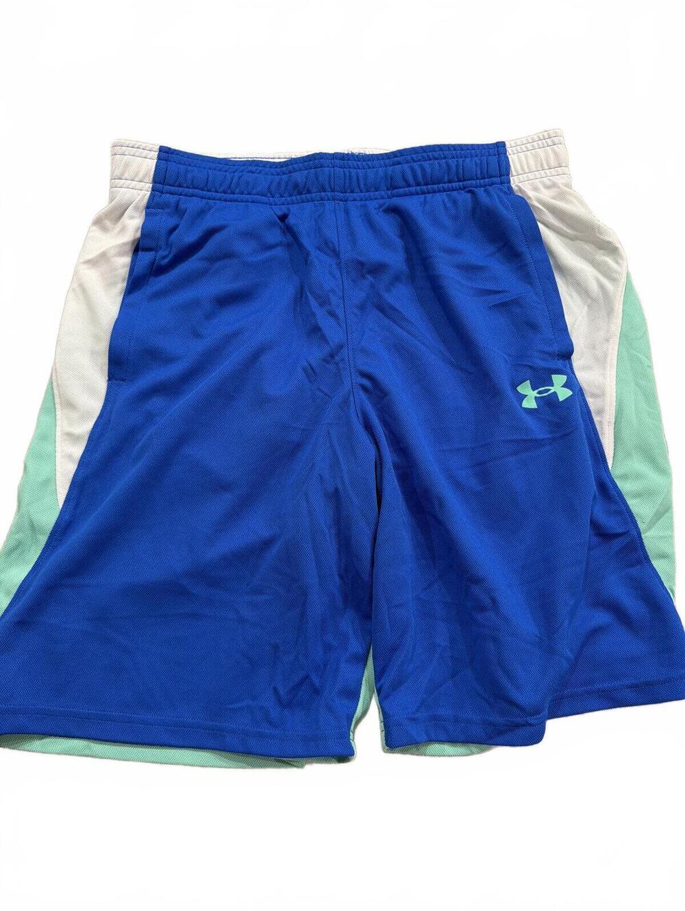Under Armour Boys Blue Athletic Shorts XL Loose Fit